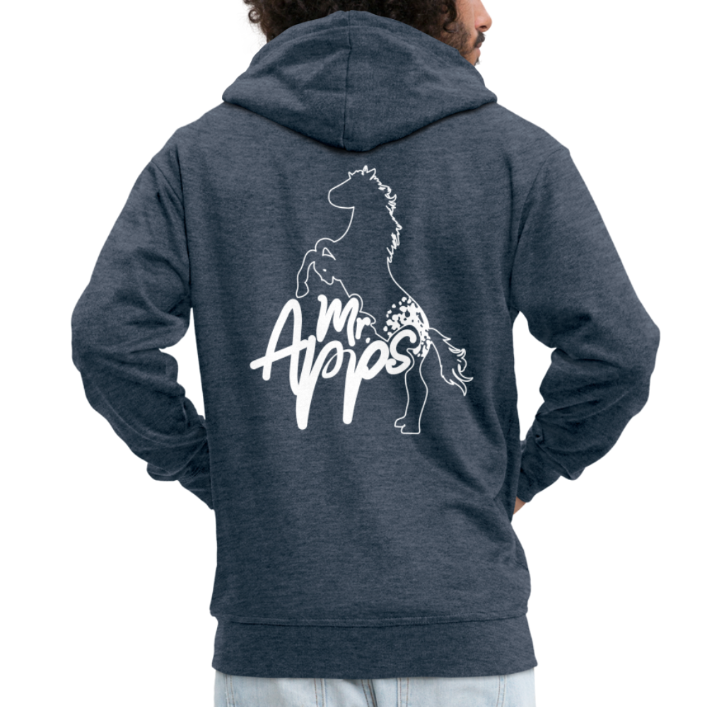 Mr. Apps Männer Premium Kapuzenjacke - Jeansblau