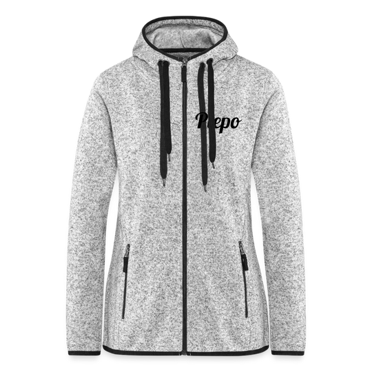 Mr Apps Piepo - Frauen Kapuzen-Fleecejacke - Hellgrau meliert