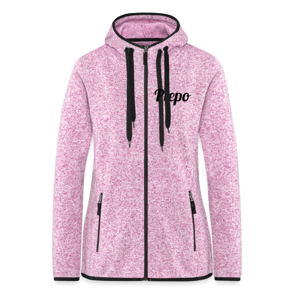 Mr Apps Piepo - Frauen Kapuzen-Fleecejacke - Lila meliert