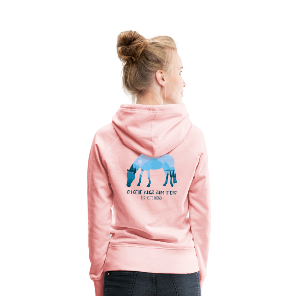 Frauen Premium Hoodie - Pferd Natur - Kristallrosa