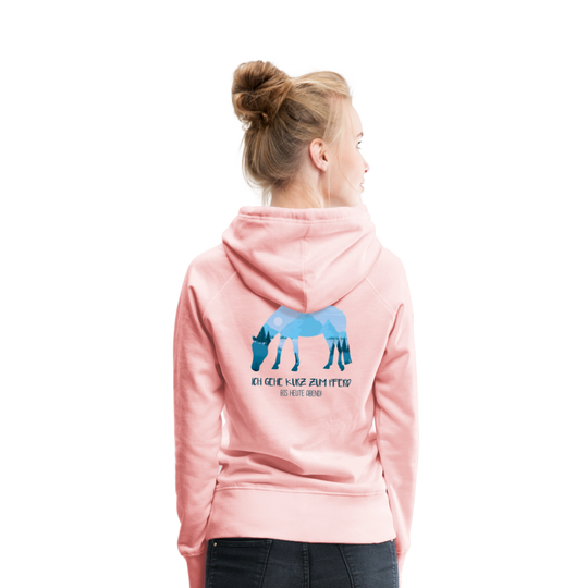 Frauen Premium Hoodie - Pferd Natur - Kristallrosa