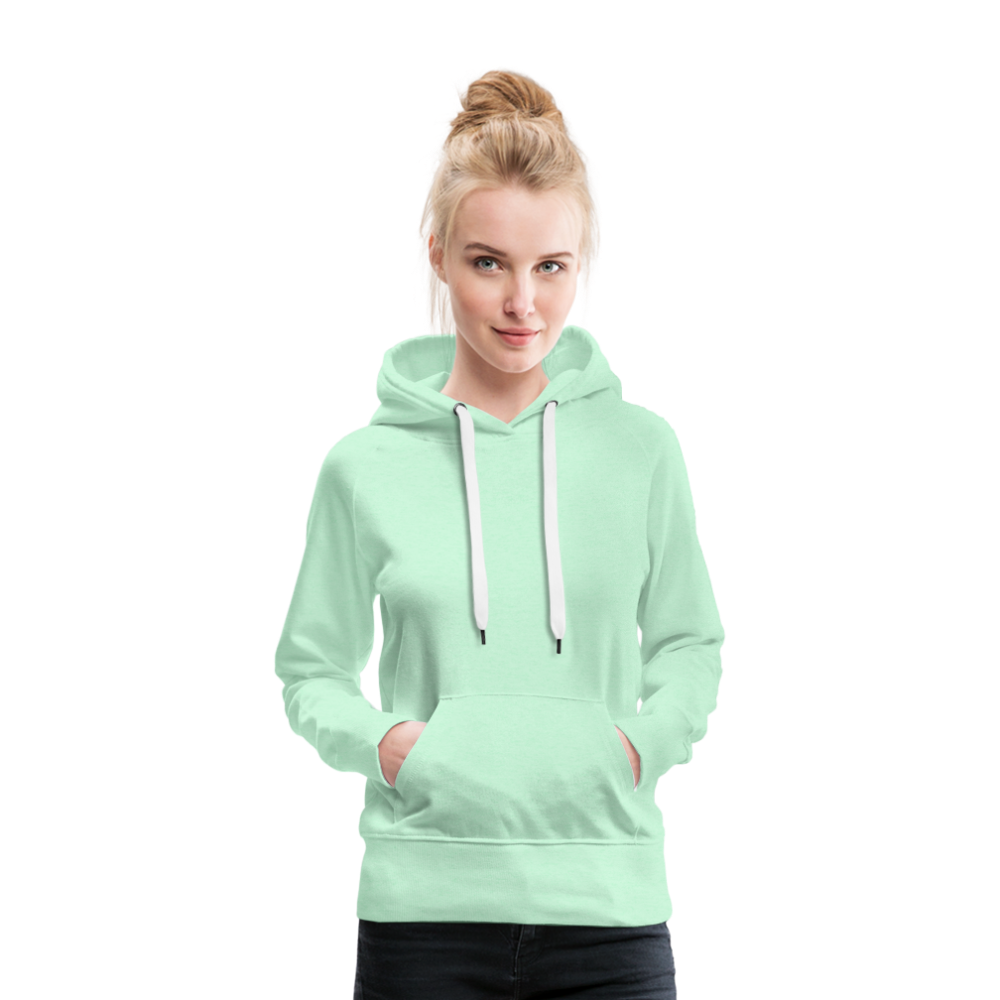 Frauen Premium Hoodie - Pferd Natur - helles Mintgrün